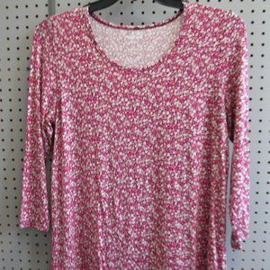 Lands' End Women's 3/4 Sleeve Cotton Supima Crew Neck Tunic, NWT